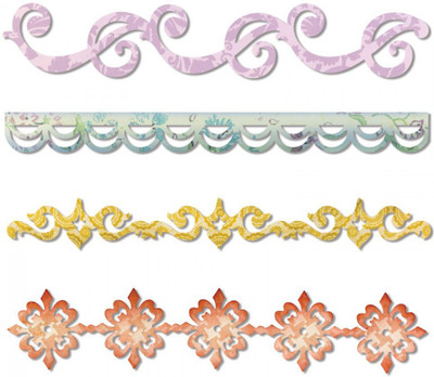 

SIZZIX Thinlits Die Set 4PK - Borders 658954 Border Stencil(Pack of 4, Border)