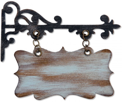 

SIZZIX Bigz Die - Hanging Sign 656631 Hanging Sign Stencil(Pack of 1, Hanging Sign)
