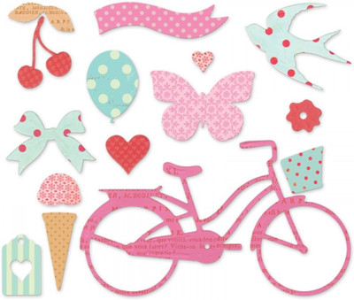

SIZZIX Thinlits Die Set 14PK - Whimsy & Delight 660695 décor Stencil(Pack of 14, décor)