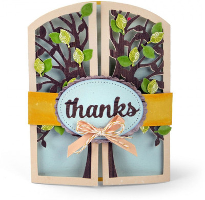 

SIZZIX Thinlits Die Set 15PK - Gatefold Card, Tree 661394 card Stencil(Pack of 15, card)