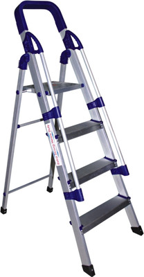 

Cipla Plast 4 Step Aluminium Ladder(With Platform, Hand Rail)