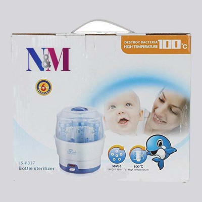 

N&M 6 Feeding bottle Electric Steam Sterlizer - 6 Slots(White)