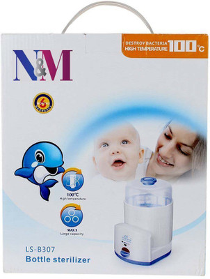 

N&M 3 Feeding bottle Electric Steam Sterlizer - 3 Slots(White)
