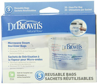 Dr. Brown's Microwave Steam Sterilizer Bags - 1 Slots(Multicolor)