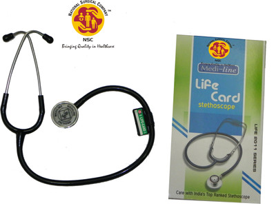 

NSC Medi Line Life Card Acoustic Stethoscope(Black)