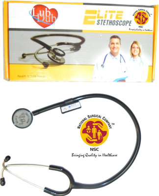 

NSC Elite Complete Black Acoustic Stethoscope(Black, Grey)