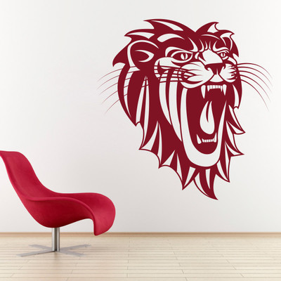 Creatick Studio 48.26 cm Lion King Face Wall sticker Self Adhesive Sticker(Pack of 1)