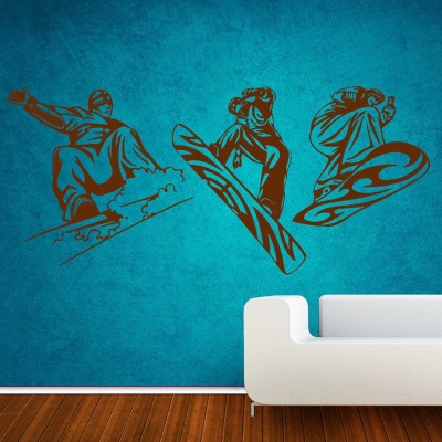 Decor Villa 137 cm Decor villa Skate team Wall Decal & Sticker Self Adhesive Sticker(Pack of 1)