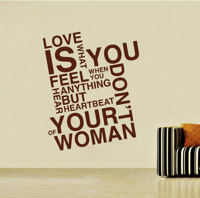 Creatick Studio 96.52 cm Heartbeat Quote Wall Decal Self Adhesive Sticker(Pack of 1)