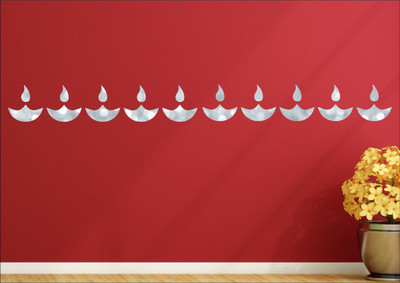 

Wall1ders  Acrylic Sticker(Pack of 10, Silver