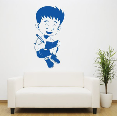 

Hoopoe Decor  Studying boy Sticker(Pack of 1, Blue