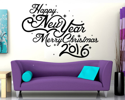Creatick Studio 121.92 cm Happy New Year Wall Sticker Self Adhesive Sticker(Pack of 1)