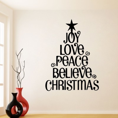 Decor Villa 62 cm Decor Villa Joy Love Peace Wall Decal & Sticker Removable Sticker(Pack of 1)