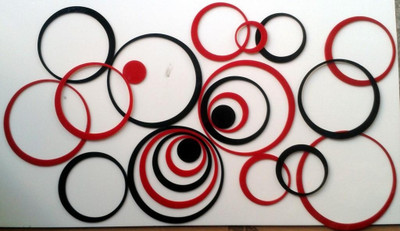 Saifee  Acrylic Sticker(Pack of 1, Black;red