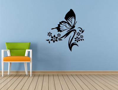 

Wall Guru  Self Adhesive Wall Decal Sticker(Pack of 1, Black