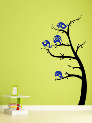 Trends on WALL 115 cm Bird On Tree Paradise Self Adhesive Sticker(Pack of 1)