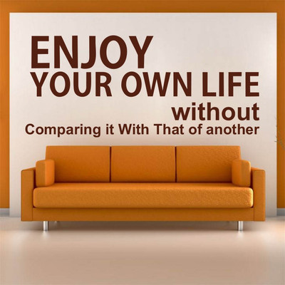 Creatick Studio 121.92 cm Enjoy Life Quote Wall Decal Self Adhesive Sticker(Pack of 1)