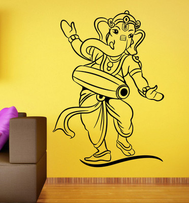 

RNG  Vinyl ganesha wall stickers in gud quality Sticker(Pack of 1, Black