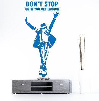 

Hoopoe Decor  Michael Jackson don't stop until you get enough Sticker(Pack of 1, Blue