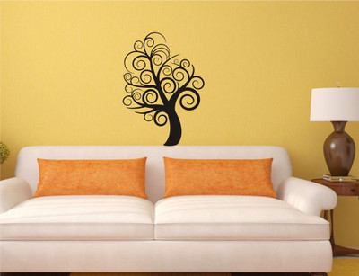 

Wall Guru  Self Adhesive Wall Decal Sticker(Pack of 1, Black