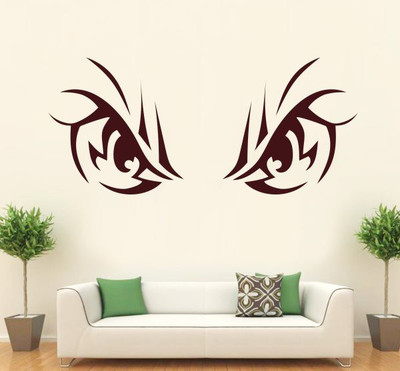 

Hoopoe Decor  Watching eyes Sticker(Pack of 1, Brown