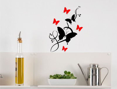 

Wall Guru  Adhesive Sticker(Pack of 1, Black;red