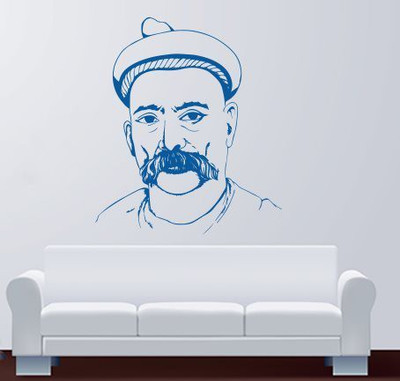 Hoopoe Decor  Bal Ganagadhar Tilak Sticker(Pack of 1, Blue
