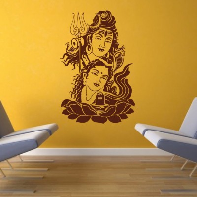 Creatick Studio 99.06 cm Lord Shiva Wall Decal Self Adhesive Sticker(Pack of 1)