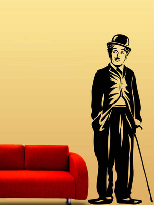 Trends on WALL 157 cm Charlie Chaplin_2 Self Adhesive Sticker(Pack of 1)