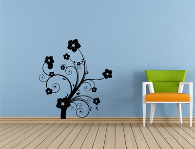 

Wall Guru  Self Adhesive Wall Decal Sticker(Pack of 1, Black