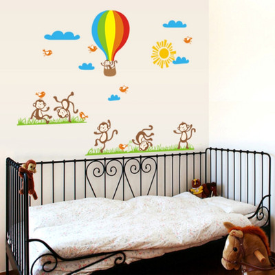 

Onebuy.in-Six Monkey  PVC Sticker(Pack of 1, Multicolor