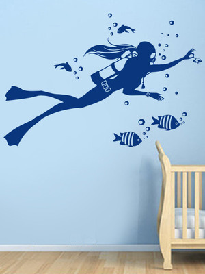 

Trends on Wall  Mix Sticker(Pack of 1, Blue