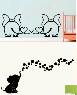 

Vsquare Studio  Wall Sticker Sticker(Pack of 2, Black