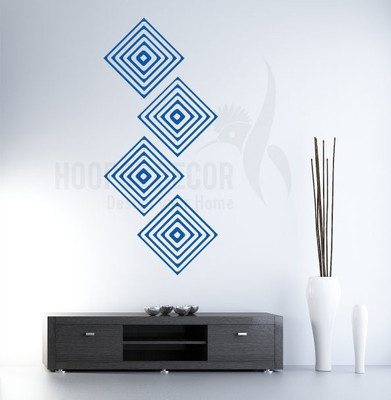 

Hoopoe Decor  Lovely Squares Sticker(Pack of 1, Blue