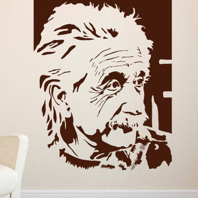 Creatick Studio 96.52 cm Albert Einstein Wall Decal Self Adhesive Sticker(Pack of 1)