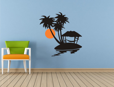 

Wall Guru  Self Adhesive Wall Decal Sticker(Pack of 1, Black