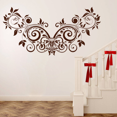 Creatick Studio 121.92 cm Floral Creative Design Wall Decal Self Adhesive Sticker(Pack of 1)