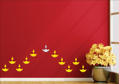 

Wall1ders  Acrylic Sticker(Pack of 11, Gold