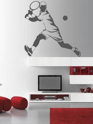 Trends on WALL 60 cm Tennis Player_2 Self Adhesive Sticker(Pack of 1)