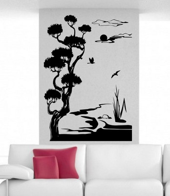 

Veldeco Nature [H80xW55]cm  cut work vinyl self adhesive walldecal Sticker(Pack of 1, Black