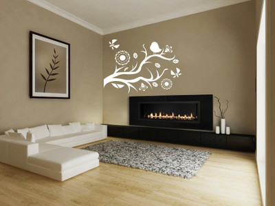 Creatick Studio 121.92 cm Branch with a Bird Wall Decal Self Adhesive Sticker(Pack of 1)