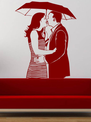 

Trends on Wall  Romance Sticker(Pack of 1, Red