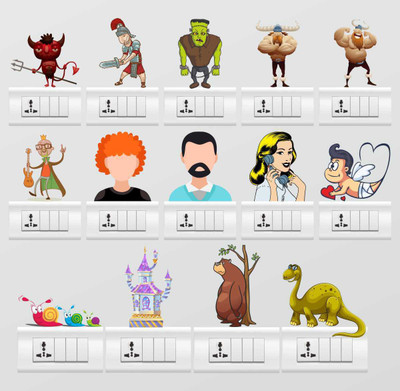 

Rawpockets  PVC Sticker(Pack of 14, Multicolor