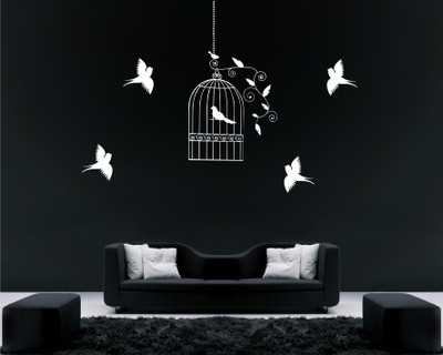 

Wall Guru  Self Adhesive Wall Decal Sticker(Pack of 1, White