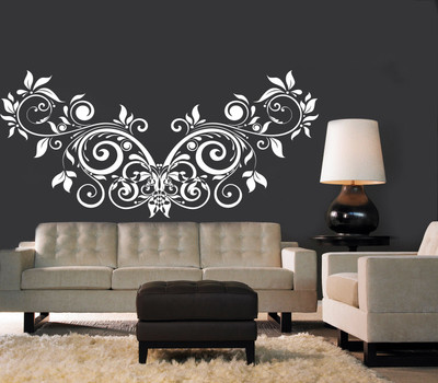 Creatick Studio 91.44 cm Floral Creative Design Wall Decal Self Adhesive Sticker(Pack of 1)