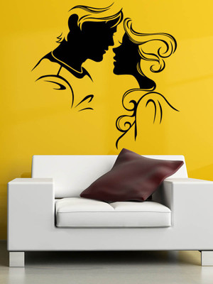 

Trends on Wall  Romance Sticker(Pack of 1, Black