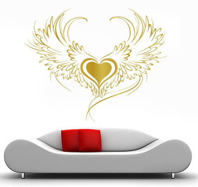Creatick Studio 91 cm Creatick Studio Love Heart Abstract Wall Decal Self Adhesive Sticker(Pack of 1)