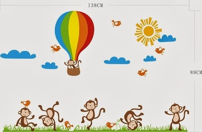 

WoW Wall Stickers PVC Removable Sticker, Multicolor