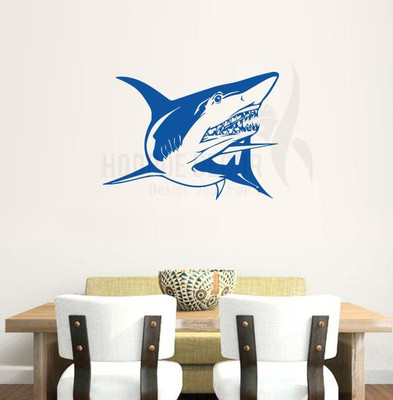 

Hoopoe Decor  Fish Sticker(Pack of 1, Blue