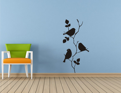 

Wall Guru  Self Adhesive Wall Decal Sticker(Pack of 1, Black